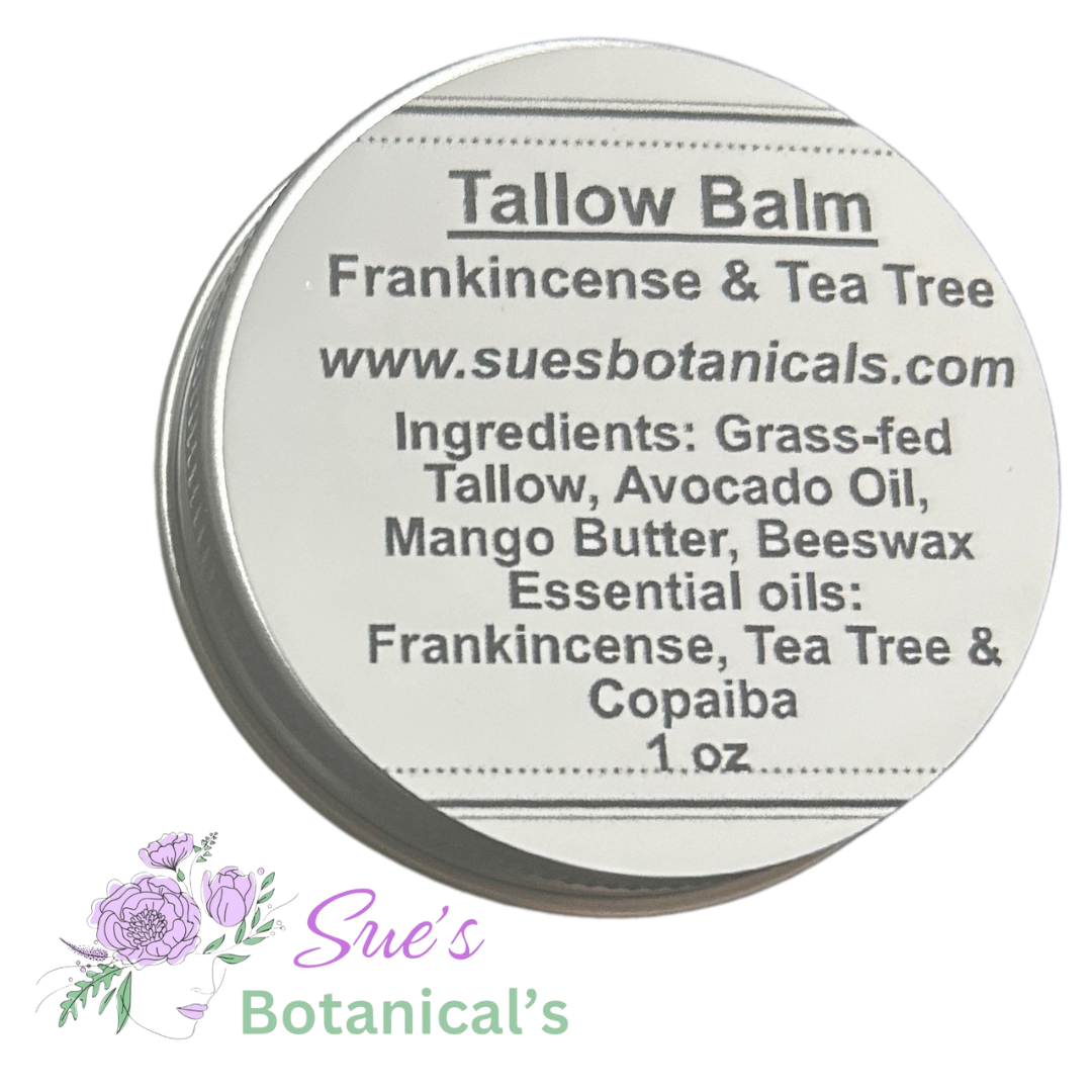 Tallow balm frankincense and tea tree all natural skincare, organic skincare
All Natural skincare, extra hydration, organic skincare , moisturizer, Natural skincare, skin hydration, helps rosacea, helps acne, reduces wrinkles, reduces fine lines, organic skincare, Beef Tallow Skincare