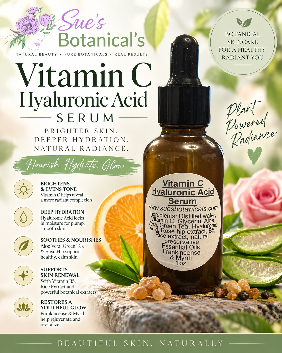 Vitamin C Hyaluronic Acid serum
All natural skincare