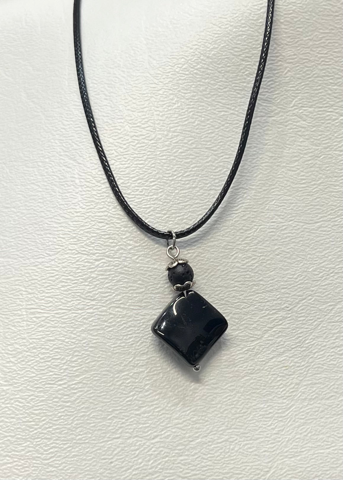 Black Tourmaline EMF Diffuser Necklace