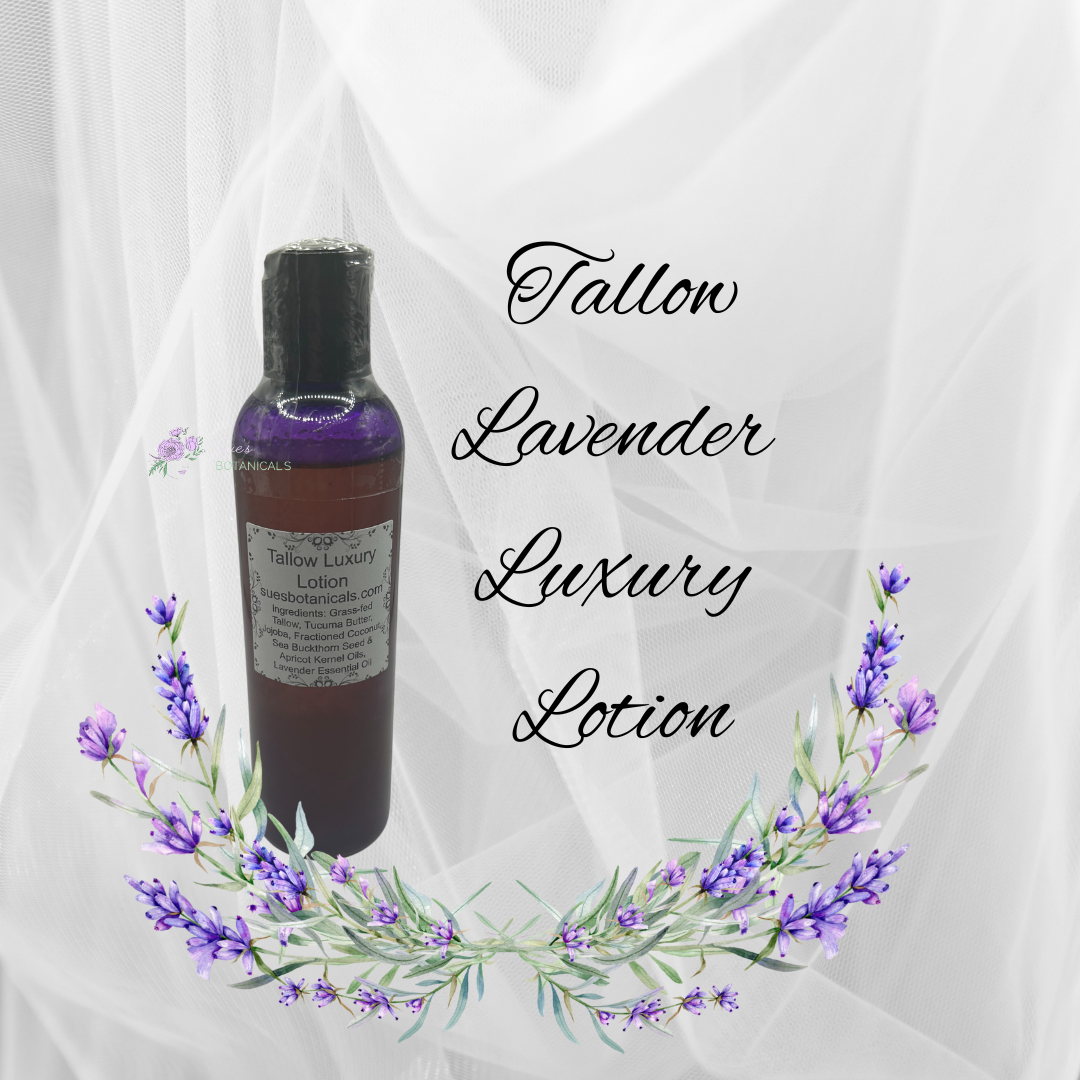 Lavender Tallow Luxury Lotion
Natural skincare, helps acne, helps eczema, help psoriasis, helps wrinkles, hydrates skin, organic skincare