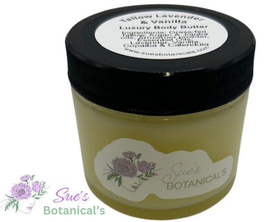 Tallow Lavender and Vanilla Luxury Body Butter 

All Natural skincare, extra hydration, organic skincare , moisturizer, Natural skincare, skin hydration, helps rosacea, helps acne, reduces wrinkles, reduces fine lines, organic skincare, Beef Tallow Skincare

All Natural skincare, helps acne, helps eczema, help psoriasis, helps wrinkles, hydrates skin, organic skincare, beef tallow skincare 