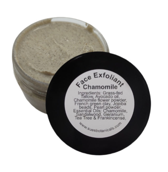 Tallow Face exfoliant Chamomile 

All Natural skincare, extra hydration, organic skincare , moisturizer, Natural skincare, skin hydration, helps rosacea, helps acne, reduces wrinkles, reduces fine lines, organic skincare, Beef Tallow Skincare

All Natural skincare, hydration for skin, organic skincare, helps acne, helps eczema, help psoriasis, helps wrinkles, hydrates skin, organic skincare, Tallow Skincare 