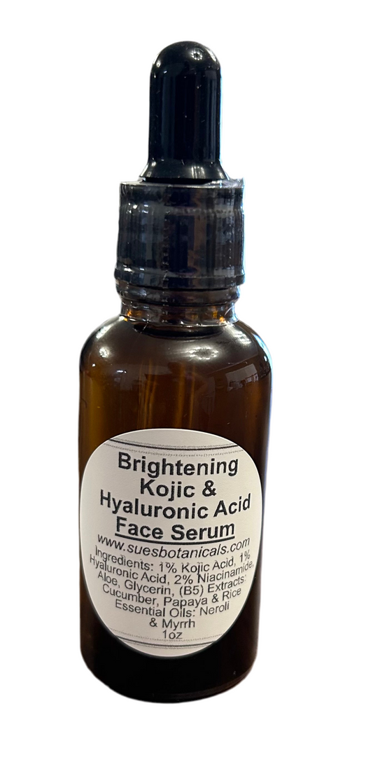 Brightening Kojic & Hyaluronic Acid Face Serum

All Natural tallow skincare, extra hydration, organic skincare , moisturizer, skin hydration, helps acne, reduces wrinkles, reduces fine lines, organic skincare, Beef Tallow Skincare
