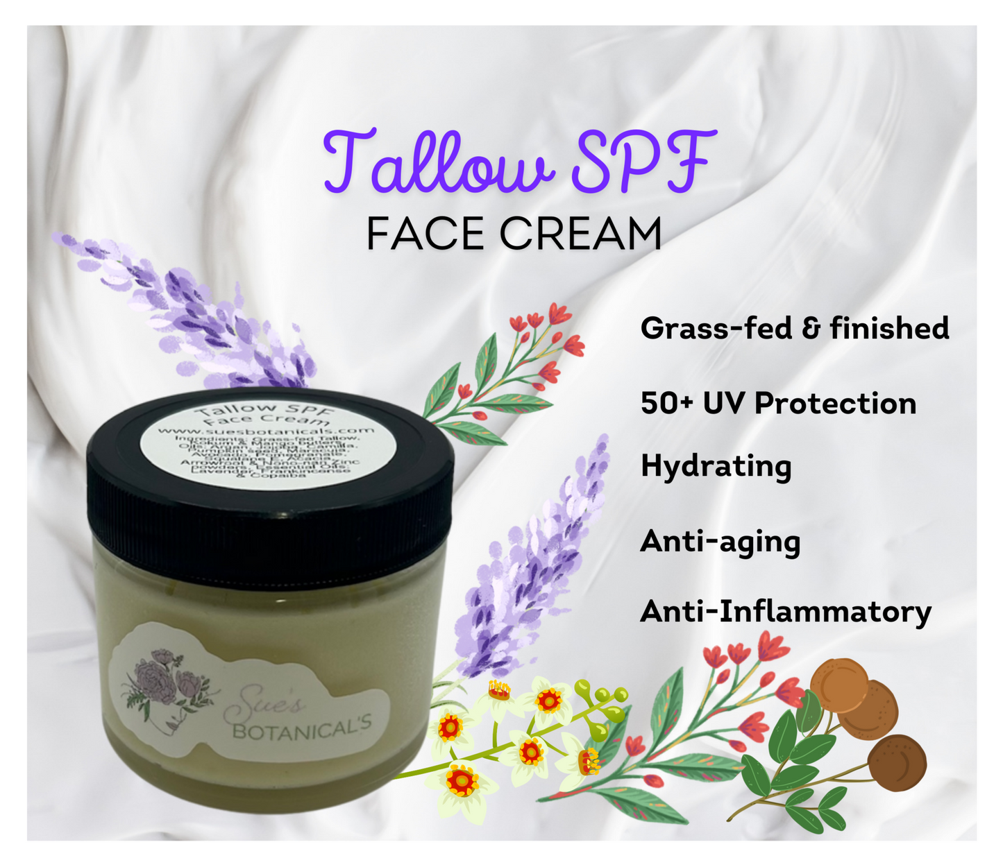 Tallow SPF Face Cream 2oz