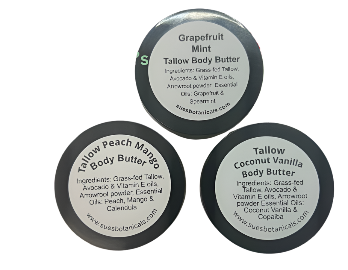 Fruity Tallow Body Butters 

All Natural skincare, skin hydration, helps acne, reduces wrinkles, reduces fine lines, organic skincare, Beef Tallow Skincare

All Natural skincare, extra hydration, organic skincare , moisturizer, Natural skincare, skin hydration, helps rosacea, helps acne, reduces wrinkles, reduces fine lines, organic skincare, Beef Tallow Skincare