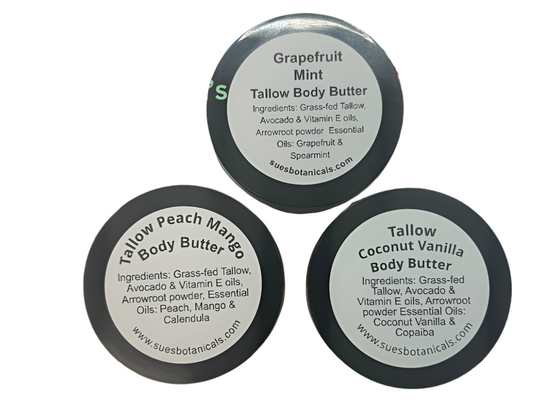 Fruity Tallow Body Butters 

All Natural skincare, skin hydration, helps acne, reduces wrinkles, reduces fine lines, organic skincare, Beef Tallow Skincare

All Natural skincare, extra hydration, organic skincare , moisturizer, Natural skincare, skin hydration, helps rosacea, helps acne, reduces wrinkles, reduces fine lines, organic skincare, Beef Tallow Skincare