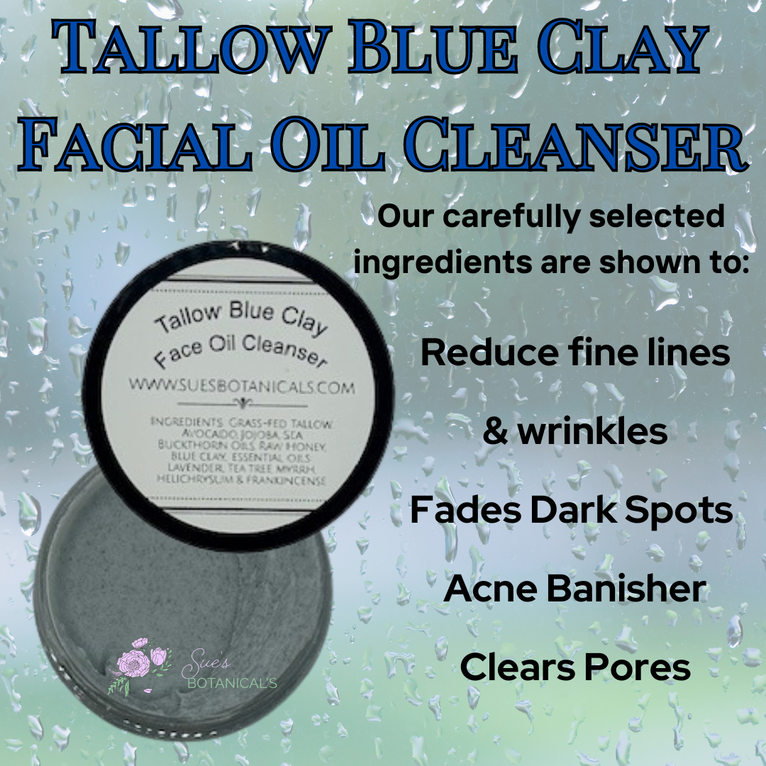 Tallow Blue Clay Facial Oil Cleanser