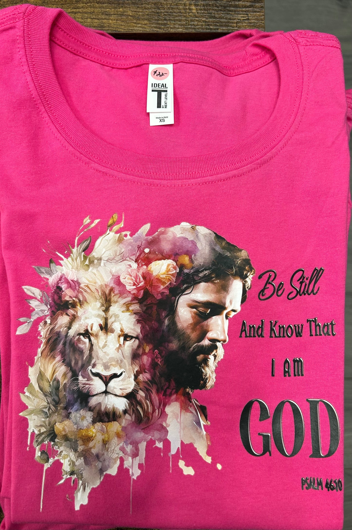 “Be Still and Know that I am God” Fuchsia T-shirt