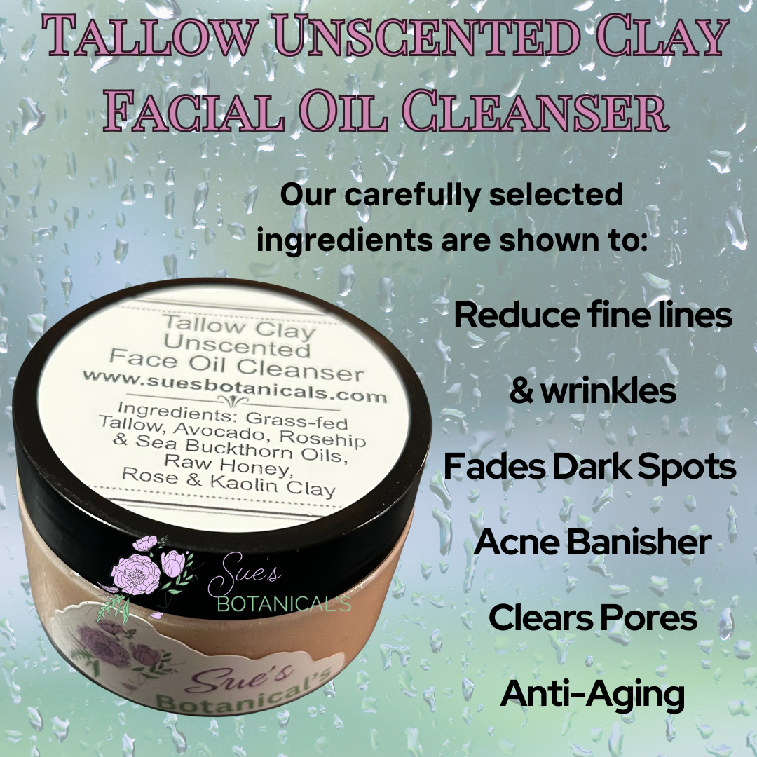 Tallow Clay Unscented Face Oil Cleanser