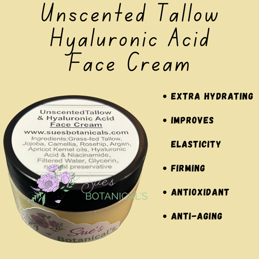 Unscented Tallow Hyaluronic Acid Face Cream