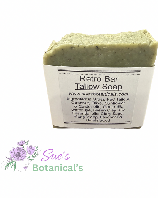 Retro Tallow Soap

All Natural skincare, extra hydration, organic skincare , moisturizer, Natural skincare, skin hydration, helps rosacea, helps acne, reduces wrinkles, reduces fine lines, organic skincare, Organic Beef Tallow Skincare