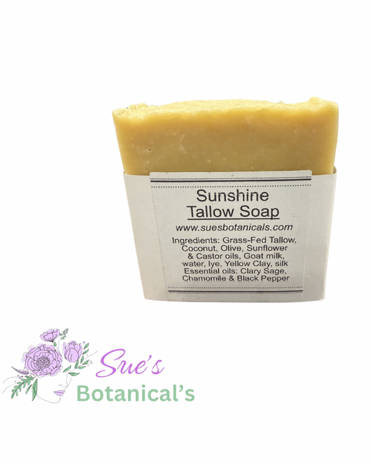 Sunshine Tallow Soap 

All Natural skincare, extra hydration, organic skincare , moisturizer, Natural skincare, skin hydration, helps rosacea, helps acne, reduces wrinkles, reduces fine lines, organic skincare, Organic Beef Tallow Skincare