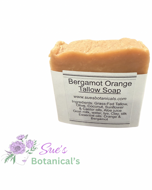 Bergamot Orange Tallow Soap

All Natural skincare, extra hydration, organic skincare , moisturizer, Natural skincare, skin hydration, helps rosacea, helps acne, reduces wrinkles, reduces fine lines, organic skincare, Organic Beef Tallow Skincare