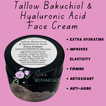 Tallow Bakuchiol Hyaluronic Acid Face Cream