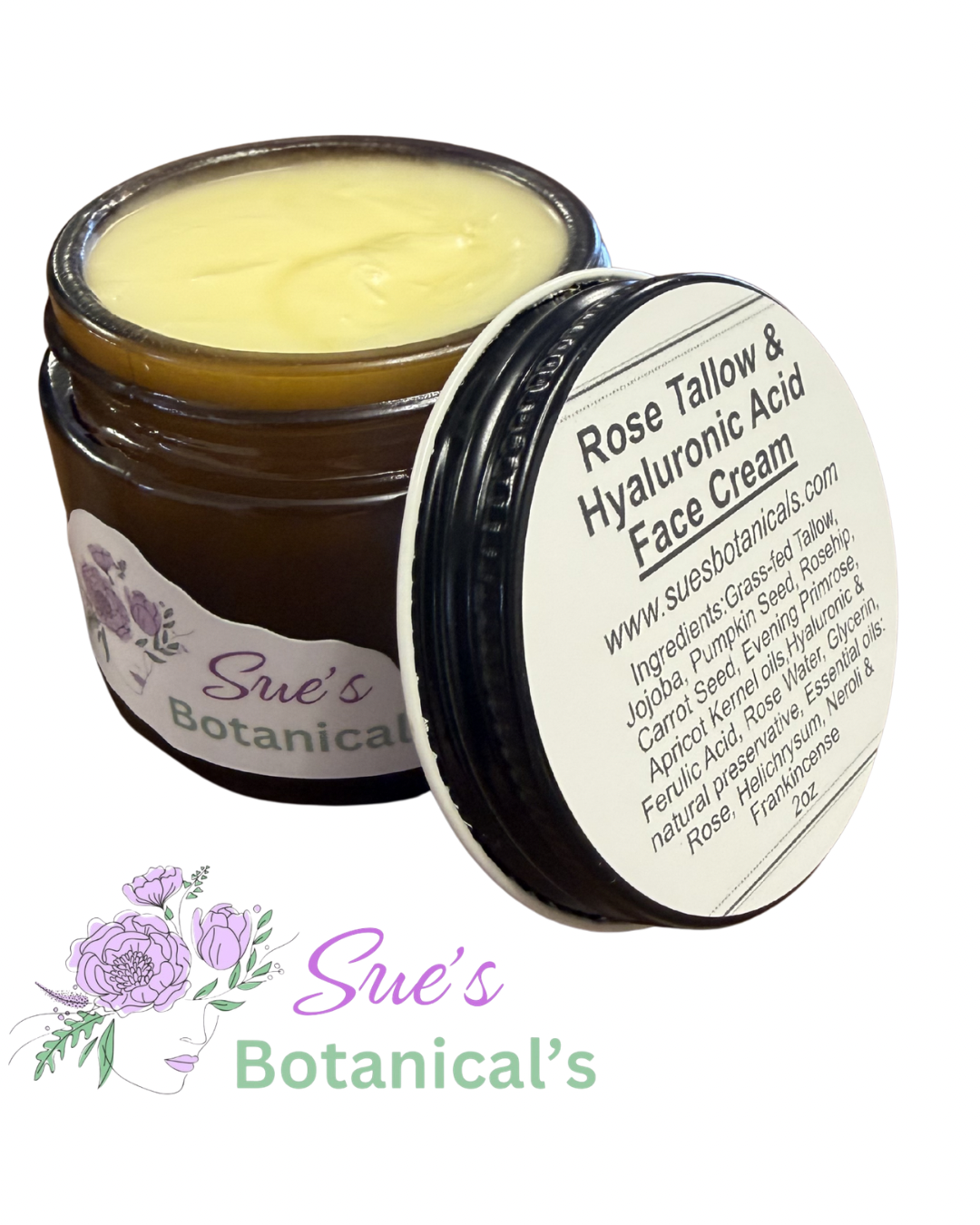 Rose Tallow Hyaluronic Acid Face Cream

All natural skincare 