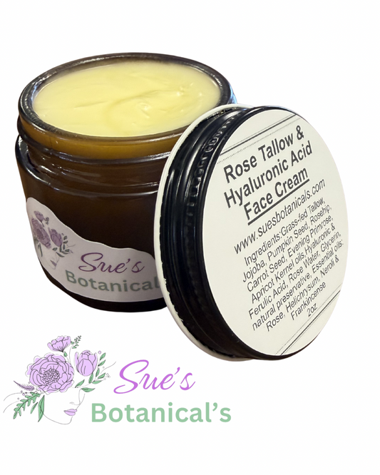 Rose Tallow Hyaluronic Acid Face Cream

All natural skincare 
