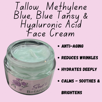 Tallow Methylene Blue, Blue Tansy & Hyaluronic Acid Face Cream