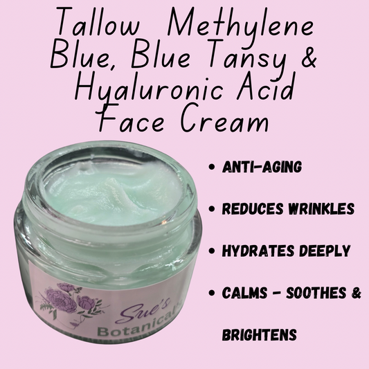Tallow Methylene Blue, Blue Tansy & Hyaluronic Acid Face Cream
