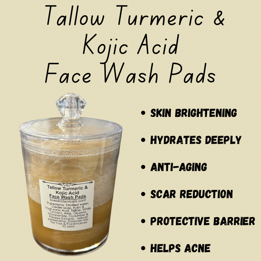 Tallow Turmeric & Kojic Acid Face Wash Pads