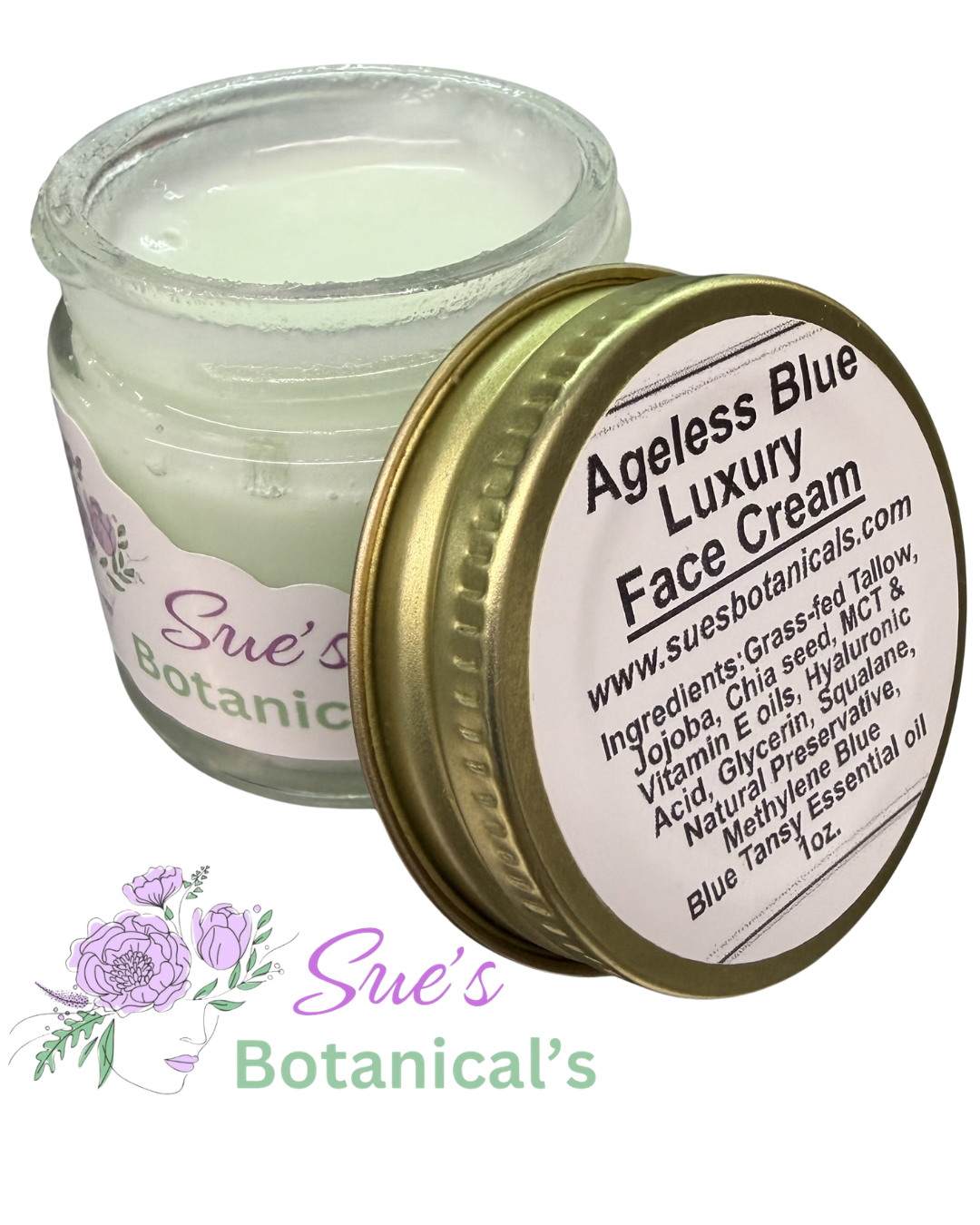 Ageless Blue Luxury Face Cream

All Natural skincare, extra hydration, organic skincare , moisturizer, skin hydration, helps acne, reduces wrinkles, reduces fine lines, organic skincare, Beef Tallow Skincare, Methylene blue 