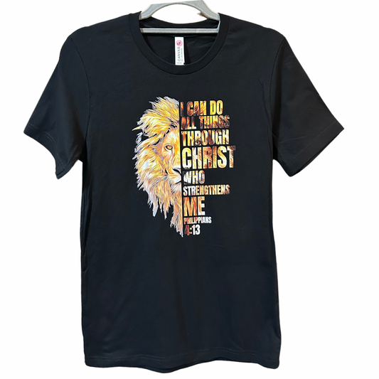 “I Can do all Things Through Christ who Strengthens Me” Black T-shirt