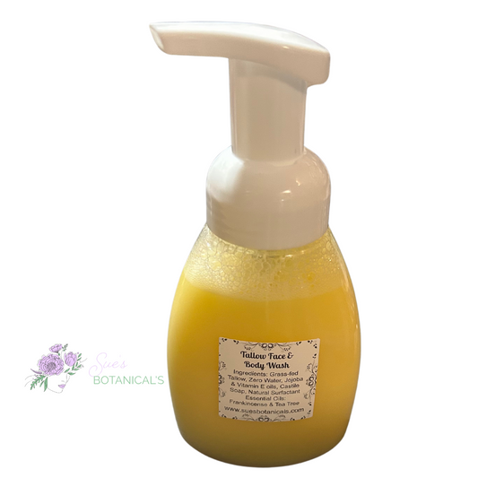 Tallow Face and body wash

All Natural skincare, extra hydration, organic skincare , moisturizer, Natural skincare, skin hydration, helps rosacea, helps acne, reduces wrinkles, reduces fine lines, organic skincare, Beef Tallow Skincare