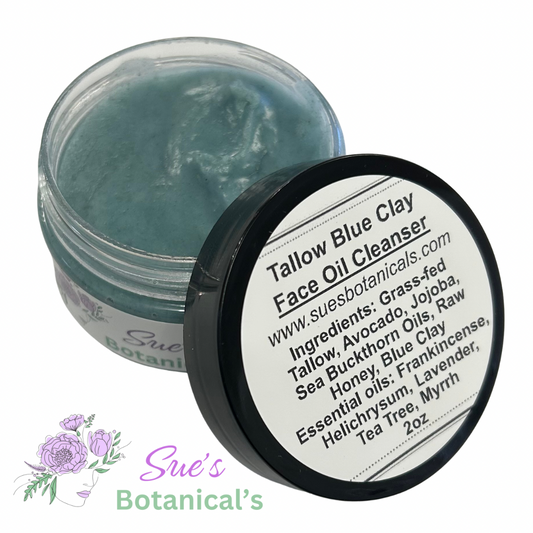 Tallow Blue Clay Facial Oil Cleanser

All Natural Tallow skincare, helps acne, helps eczema, helps psoriasis, helps wrinkles, hydrates skin, organic skincare, beef tallow skincare 