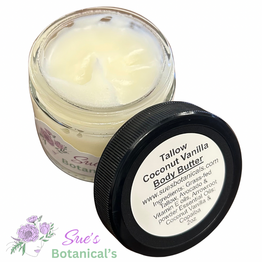 Tallow Coconut Vanilla Body Butter

All Natural tallow skincare, extra hydration, organic skincare , moisturizer, All Natural skincare, skin hydration, helps acne, reduces wrinkles, reduces fine lines, helps psoriasis, organic skincare, Beef Tallow Skincare