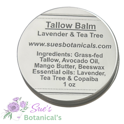 Tallow Balm Lavender and Tea Tree, natural skincare, moisturizer 

All Natural skincare, extra hydration, organic skincare , moisturizer, Natural skincare, skin hydration, helps rosacea, helps acne, reduces wrinkles, reduces fine lines, organic skincare, Beef Tallow Skincare, all Natural skincare, extra hydration, organic skincare , moisturizer, Natural skincare, skin hydration, helps acne, eczema, psoriasis, rosacea, reduces wrinkles, reduces fine lines, organic skincare, Beef Tallow Skincare