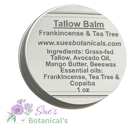 Tallow balm frankincense and tea tree all natural skincare, organic skincare 

All Natural skincare, extra hydration, organic skincare , moisturizer, Natural skincare, skin hydration, helps rosacea, helps acne, reduces wrinkles, reduces fine lines, organic skincare, Beef Tallow Skincare