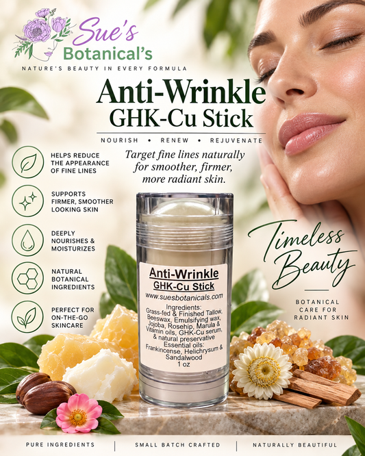 Anti-wrinkle GHK-cu Tallow stick
All natural skincare
