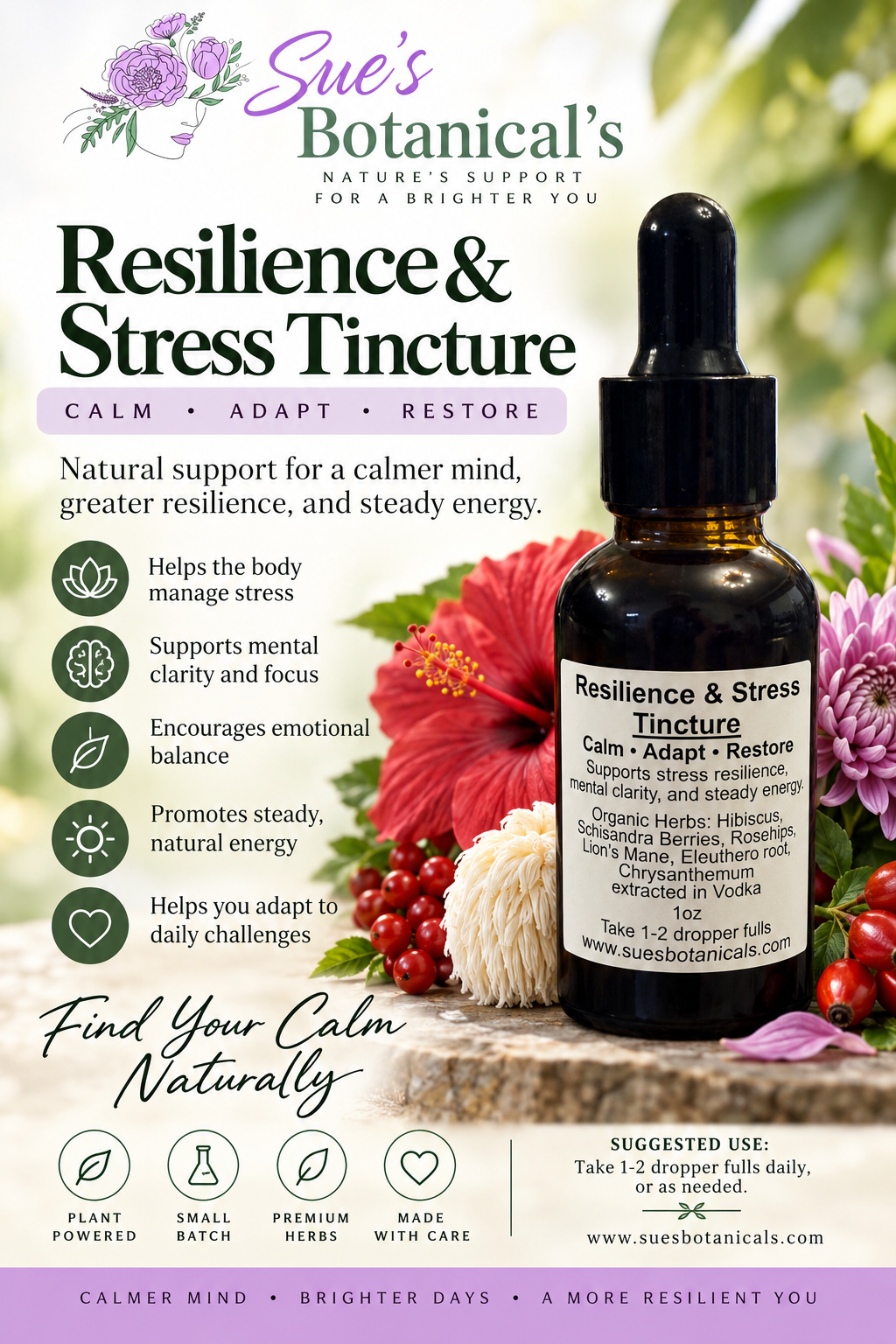 Resilience & Stress Tincture 

All Natural skincare, extra hydration, organic skincare , moisturizer, Natural skincare, skin hydration, helps rosacea, helps acne, reduces wrinkles, reduces fine lines, organic skincare, Organic Beef Tallow Skincare