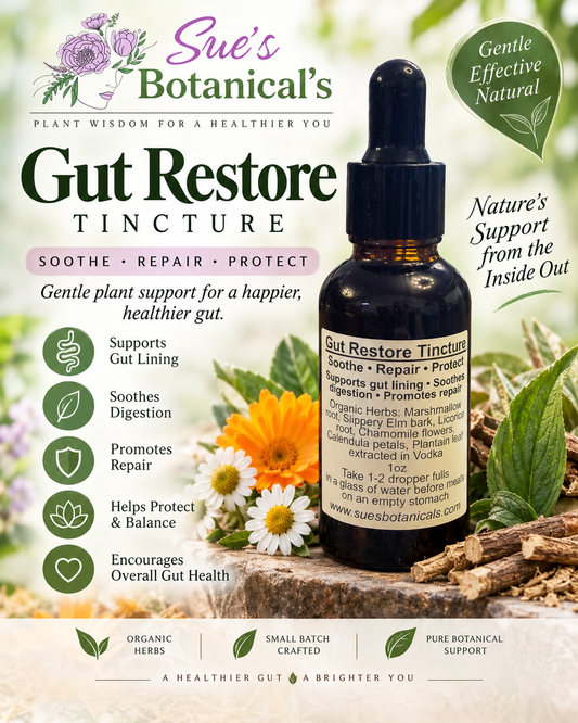 Gut restore tincture 

All Natural skincare, extra hydration, organic skincare , moisturizer, Natural skincare, skin hydration, helps rosacea, helps acne, reduces wrinkles, reduces fine lines, organic skincare, Organic Beef Tallow Skincare