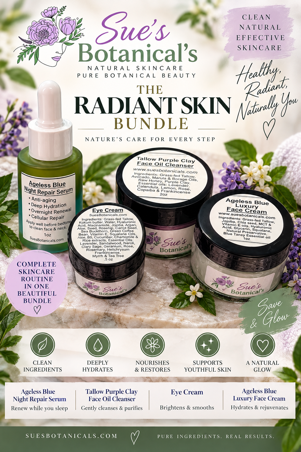 Ageless Blue Luxury Bundle

All natural skincare 