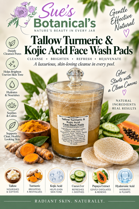 Tallow Turmeric & Kojic Acid Face Wash Pads