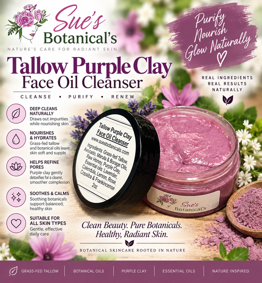 Tallow Purple Clay Face Oil Cleanser