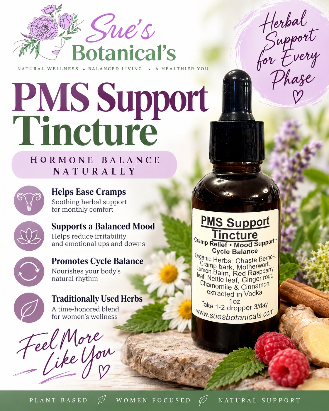 PMS support tincture 

All natural skincare