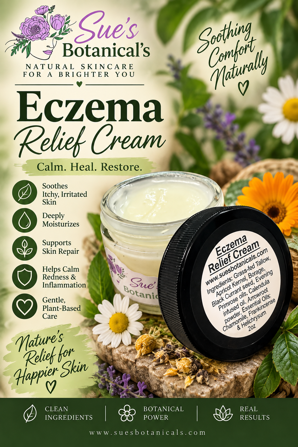 Eczema relief cream 

All Natural tallow skincare, extra hydration, organic skincare , moisturizer, All Natural skincare, skin hydration, helps acne, reduces wrinkles, reduces fine lines, helps psoriasis, organic skincare, Beef Tallow Skincare