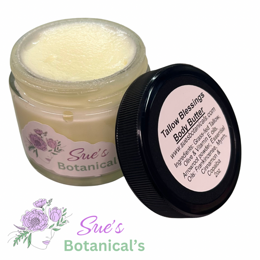 Tallow Blessings Body Butter

All Natural skincare, extra hydration, organic skincare , moisturizer, all Natural skincare, skin hydration, helps rosacea, helps acne, helps psoriasis, reduces wrinkles, reduces fine lines, organic skincare, Beef Tallow Skincare