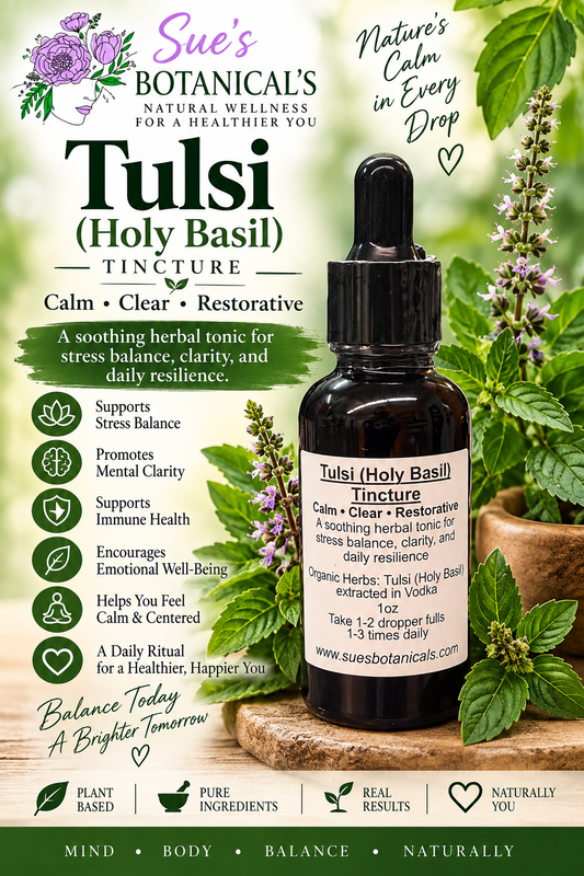 Tulsi (Holy Basil) Tincture

All Natural skincare, extra hydration, organic skincare , moisturizer, Natural skincare, skin hydration, helps rosacea, helps acne, reduces wrinkles, reduces fine lines, organic skincare, Organic Beef Tallow Skincare