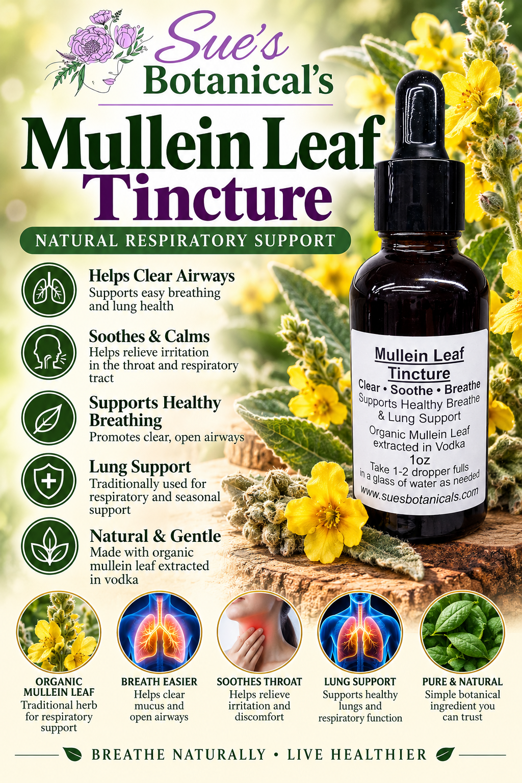 Mullein Leaf tincture 

All Natural skincare, extra hydration, organic skincare , moisturizer, Natural skincare, skin hydration, helps rosacea, helps acne, reduces wrinkles, reduces fine lines, organic skincare, Organic Beef Tallow Skincare