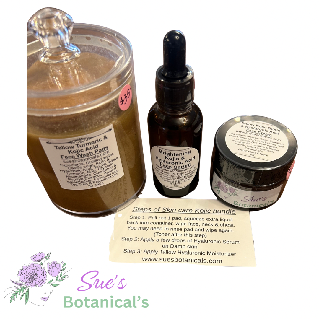 Tallo Kojic acid face bundle, all natural skin care, all organic beef tallow ￼

All Natural skincare, extra hydration, organic skincare , moisturizer, All Natural Tallow skincare, skin hydration, helps rosacea, helps acne, reduces wrinkles, helps psoriasis, reduces fine lines, organic skincare, Beef Tallow Skincare