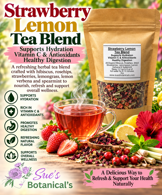 Strawberry lemon tea blend

All Natural skincare, extra hydration, organic skincare , moisturizer, Natural skincare, skin hydration, helps rosacea, helps acne, reduces wrinkles, reduces fine lines, organic skincare, Organic Beef Tallow Skincare