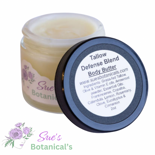 Tallow Defense Body Butter

All Natural skincare, extra hydration, organic skincare , moisturizer, Natural skincare, skin hydration, helps rosacea, helps acne, reduces wrinkles, reduces fine lines, organic skincare, Beef Tallow Skincare