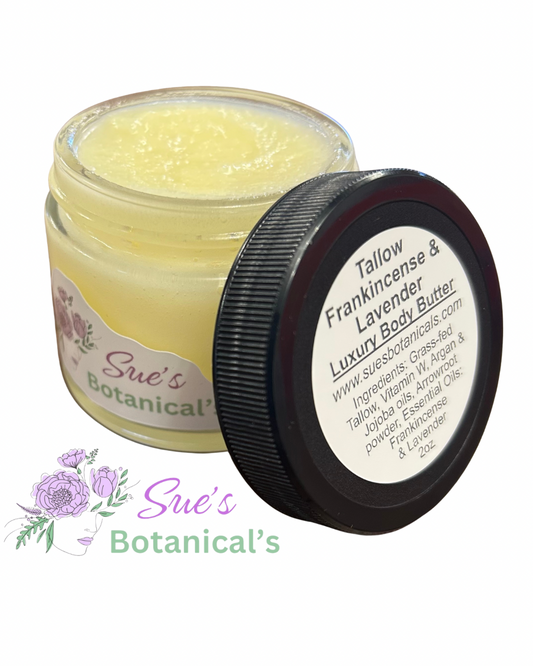 Frankincense & Lavender Tallow Luxury Body Butter

All Natural skincare, extra hydration, organic skincare , moisturizer, Natural skincare, skin hydration, helps rosacea, helps acne, reduces wrinkles, reduces fine lines, organic skincare, Beef Tallow Skincare