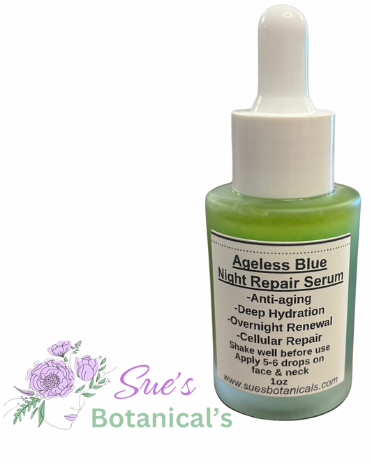 Ageless blue night repair serum
Organic skincare