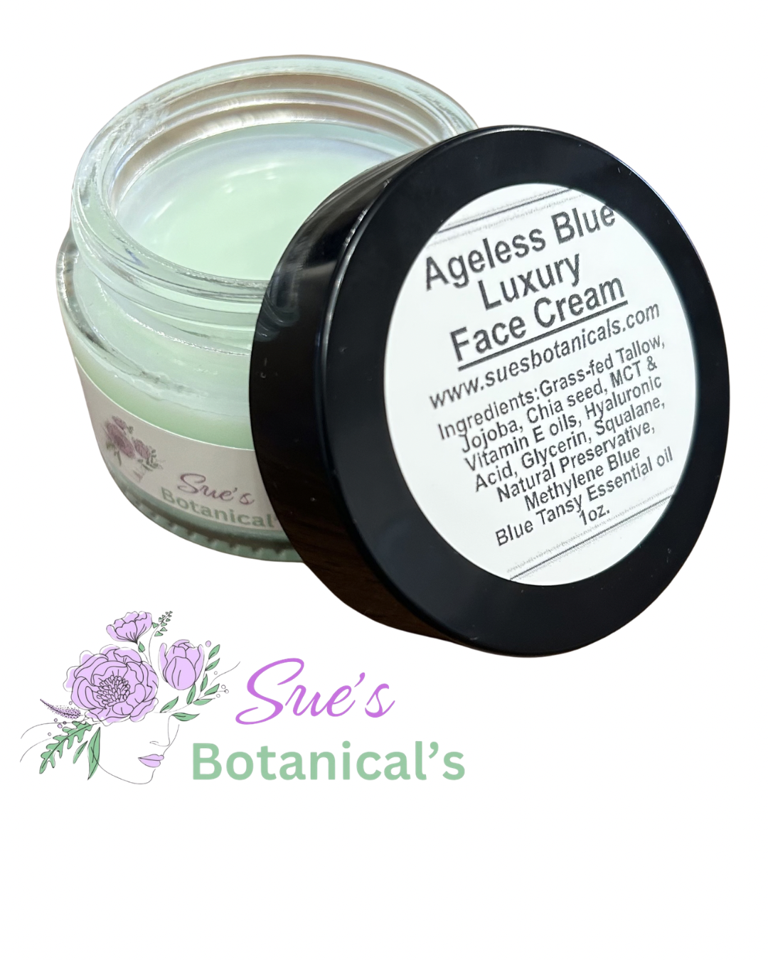 Ageless Blue Luxury Face Cream

All Natural skincare, extra hydration, organic skincare , moisturizer, skin hydration, helps acne, reduces wrinkles, reduces fine lines, organic skincare, Beef Tallow Skincare, Methylene blue 