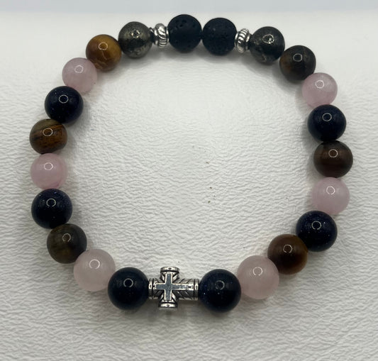 Blue Sandstone EMF Diffuser Bracelet