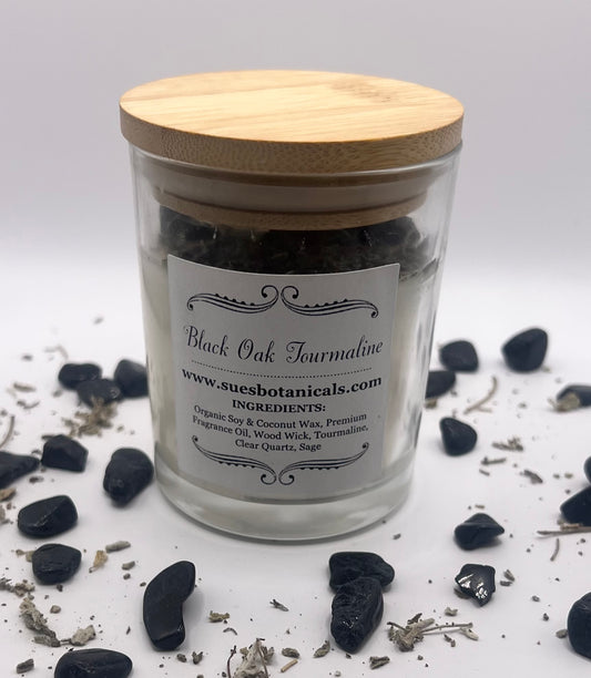 Soy candle Black Oak Tourmaline