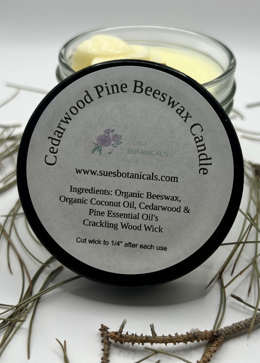 Cedarwood Pine Beeswax Candle 4oz